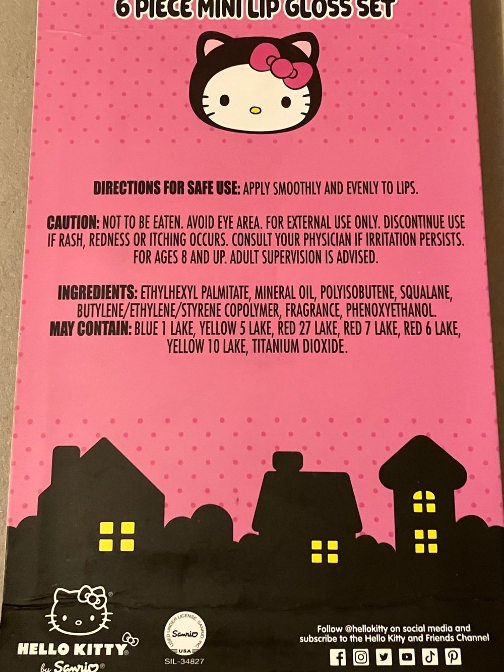 Sanrio Hello Kitty Pink Lip Gloss Set 6 wicked flavors - Picture 6 of 9